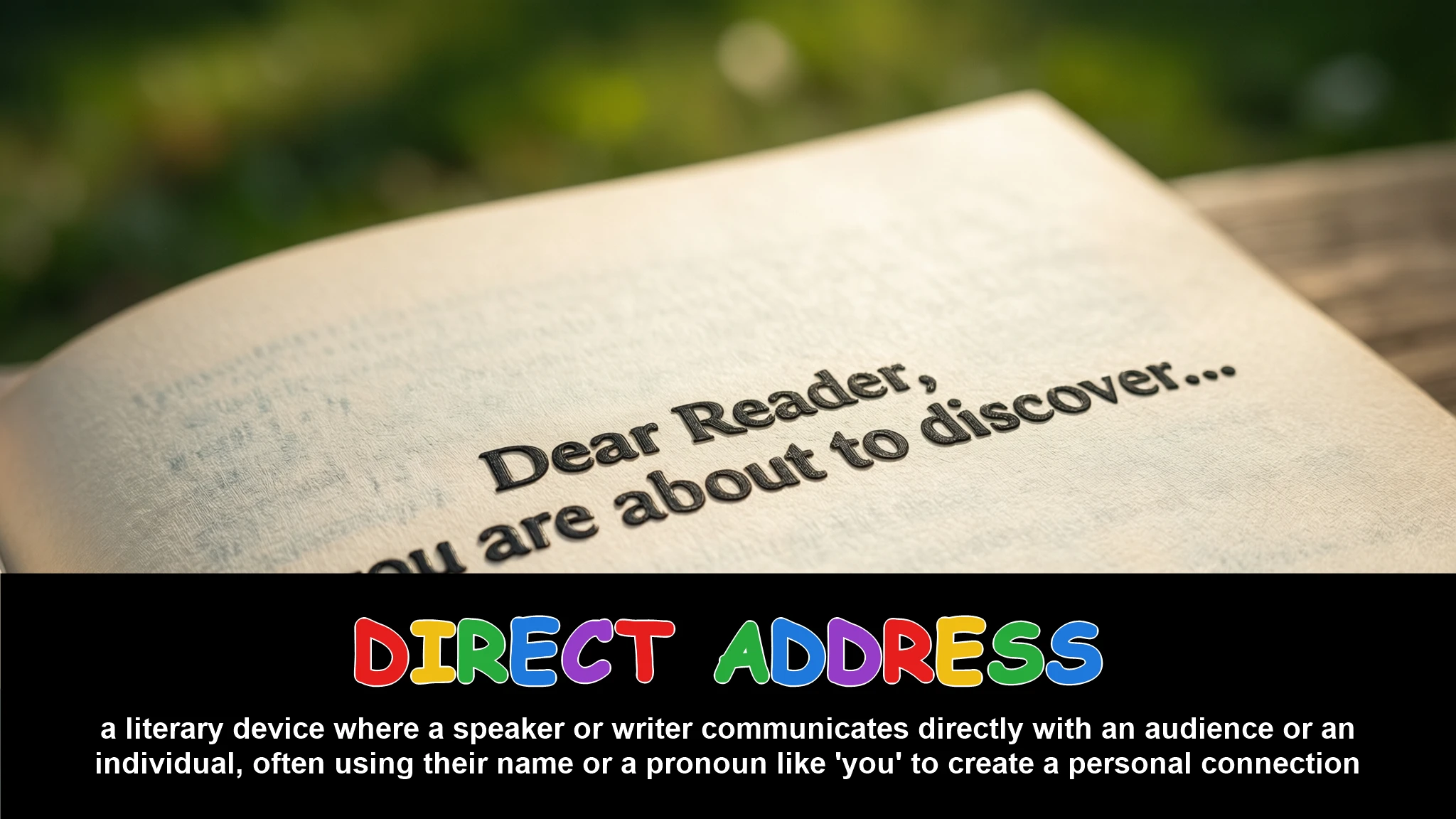 English Illustration for direct address